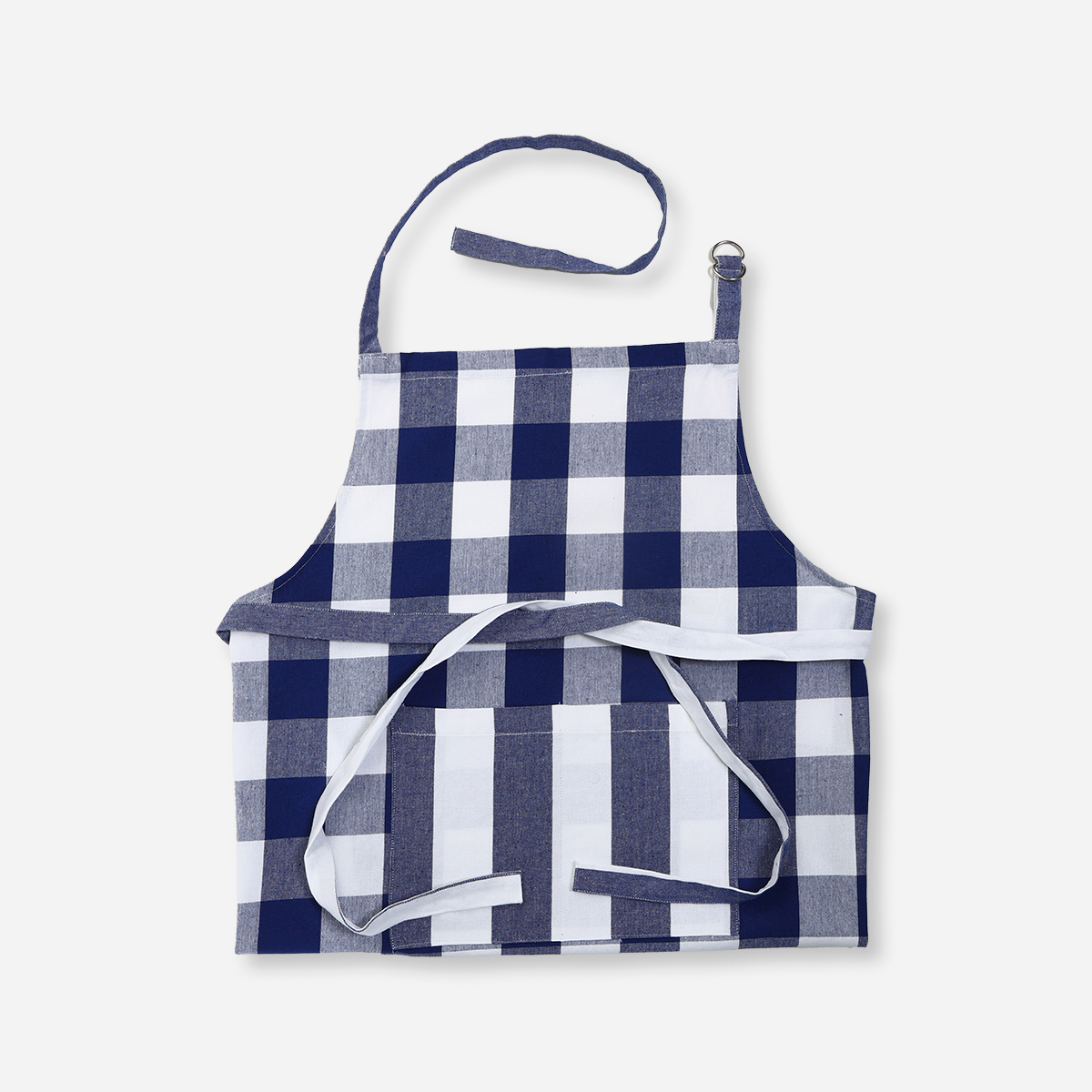 Hosh Apron with Pocket Checkered - Blue