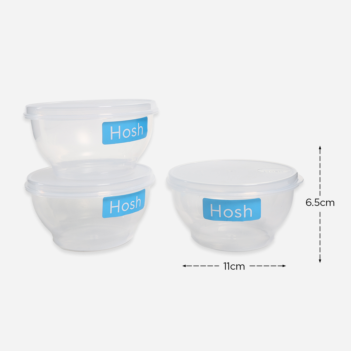 Hosh Set of 3 Container Bowls (Clear) - 320ml