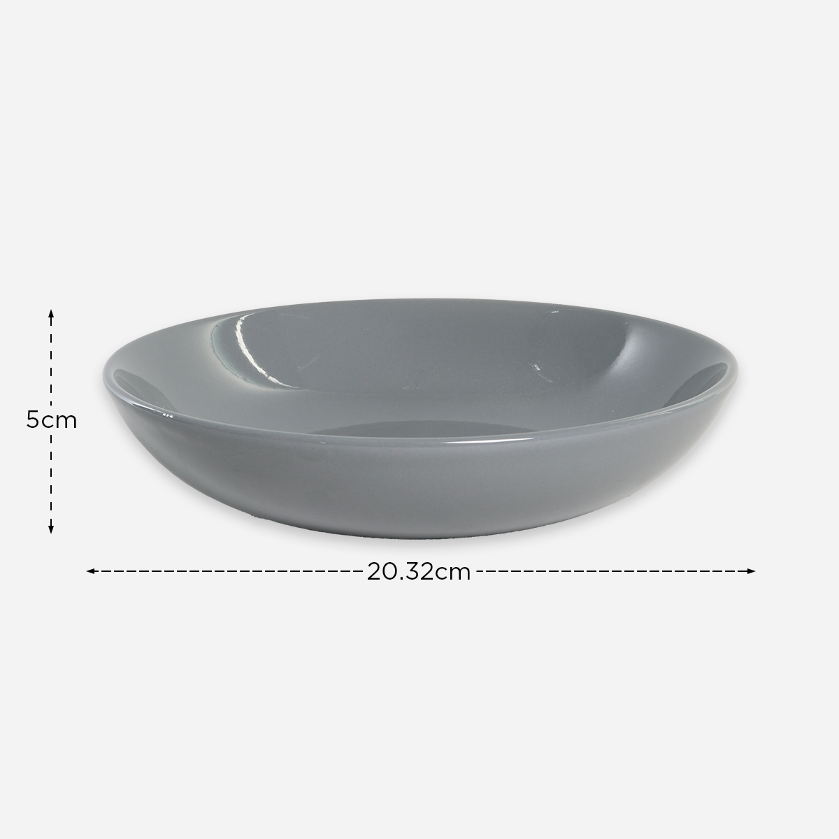 Masflex Set of 8 ZN-1033 Stoneware Dinnerware - Gray