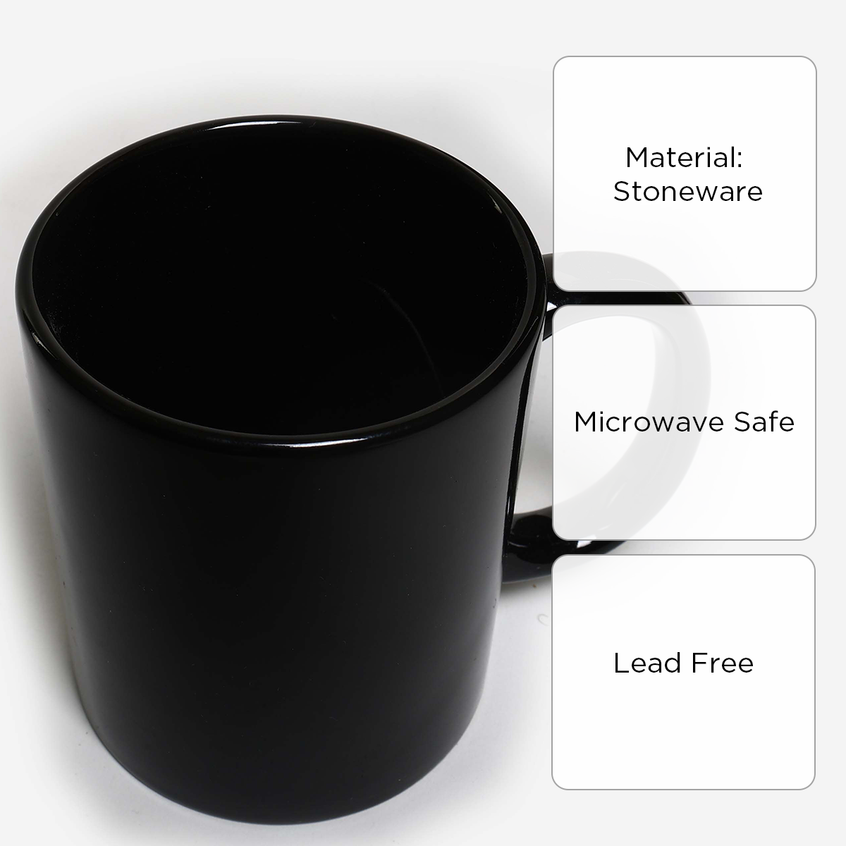 Omega Ceramic Mug  (Black) - 12oz