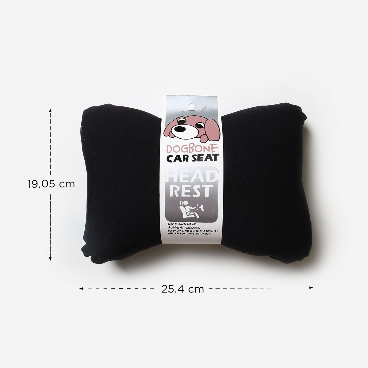 SM Home Dogbone 5118 Head Rest Pillow (Black) -Small
