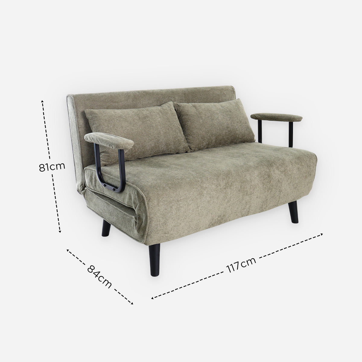 Jade 2-Seater Trifold - Green