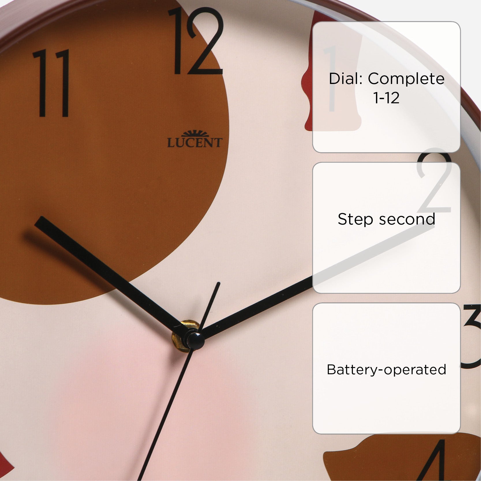 Lucent Wall Clock R778 - Coffee