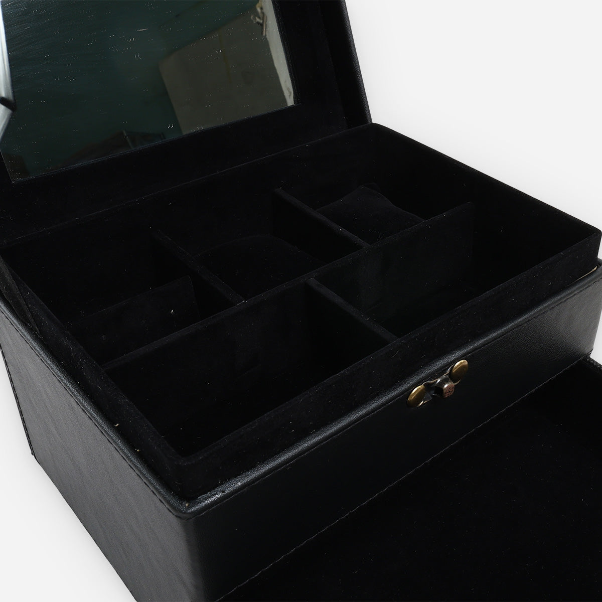 SM Home 2-Layer Raven Leather Jewelry Box