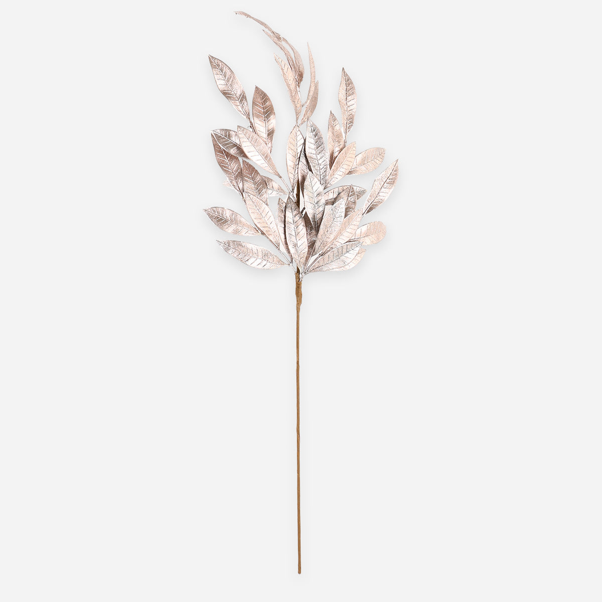 SM Home  Christmas Matt Painted Leave Pick - Rose Gold