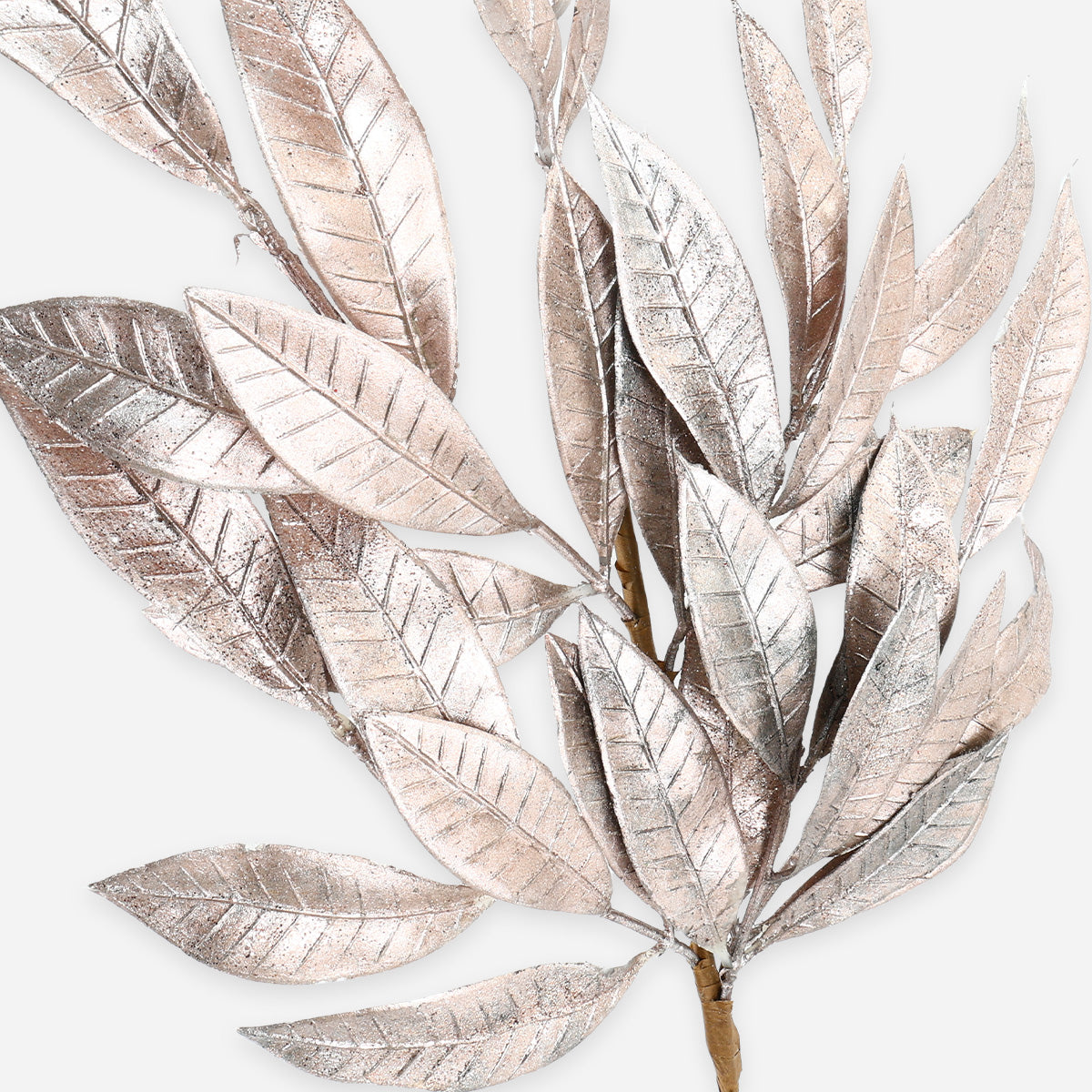 SM Home  Christmas Matt Painted Leave Pick - Rose Gold