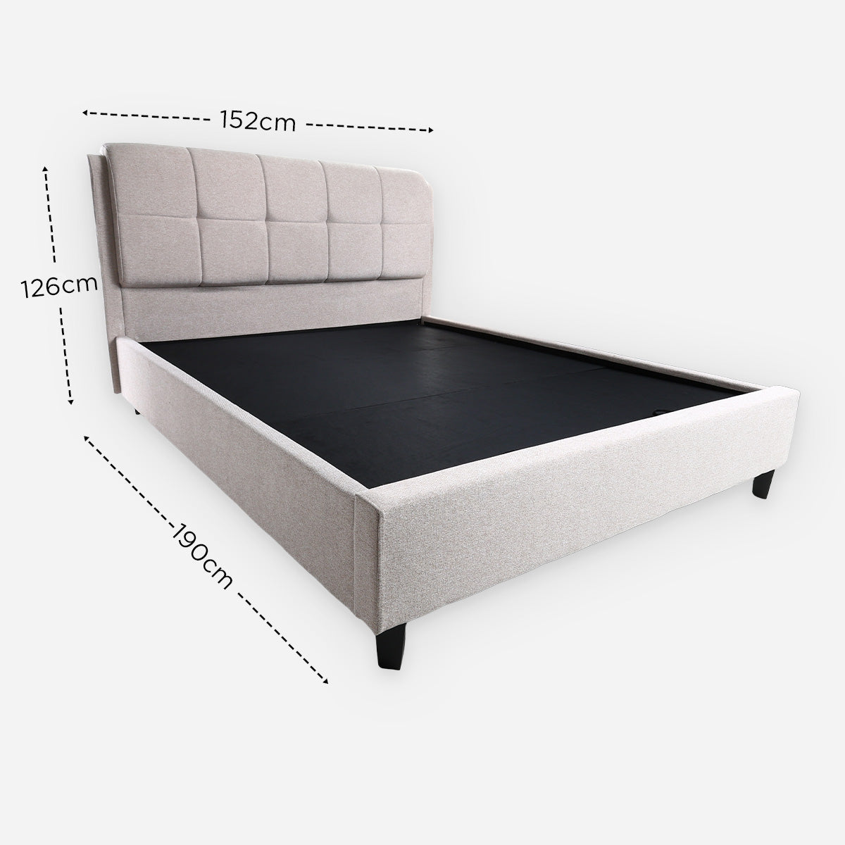 Living Gallery Olivia Padded Bedframe - 60x75in