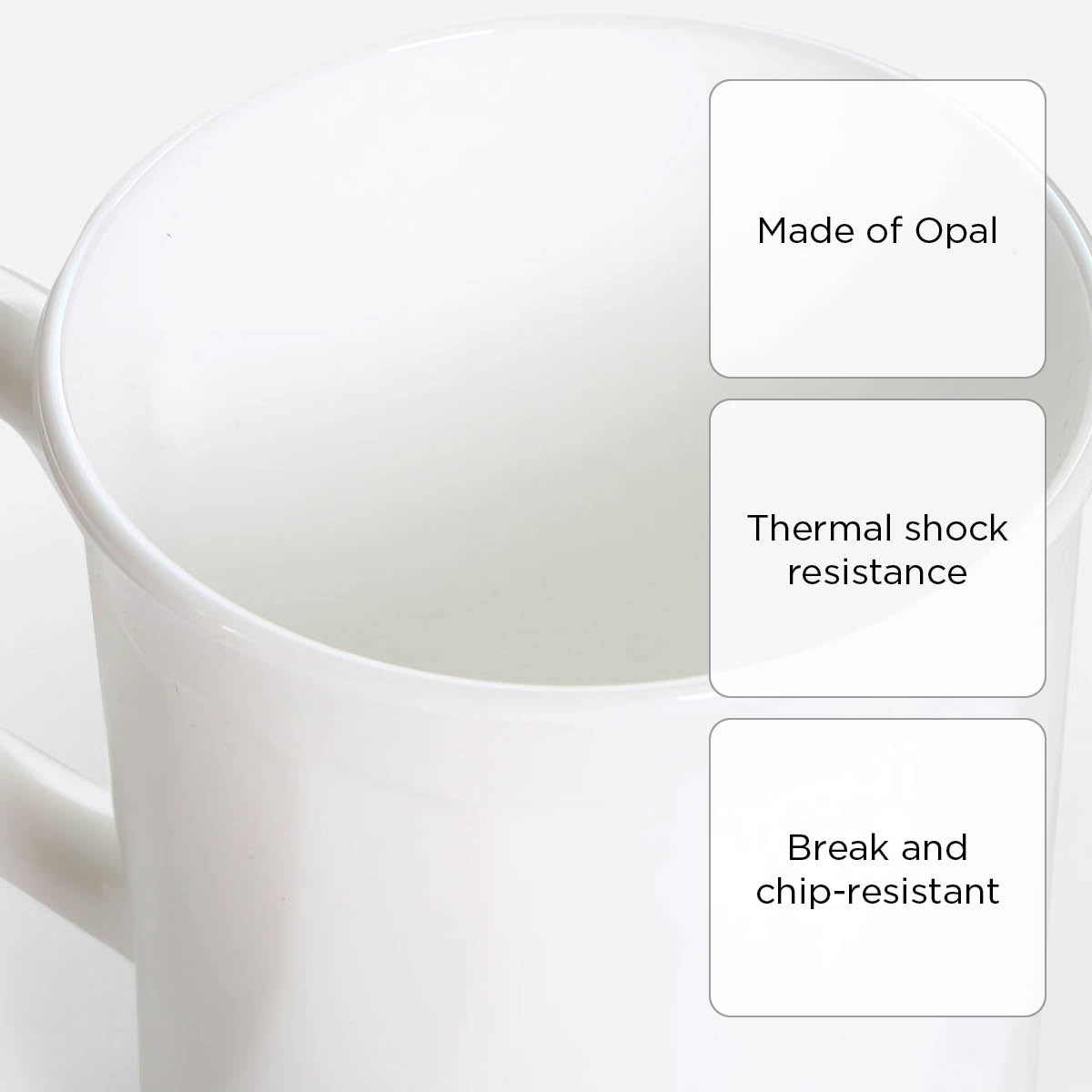 Luminarc Flashy Set 6 tazze colazione mugs caffè in vetro con manico Luminarc Flashy Set 6 tazze colazione mugs caffè in vetro con manico