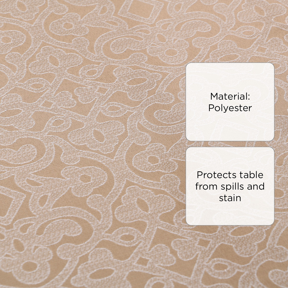 SM Home Lurex3 Jacquard Fabric Tablecloth - 70R