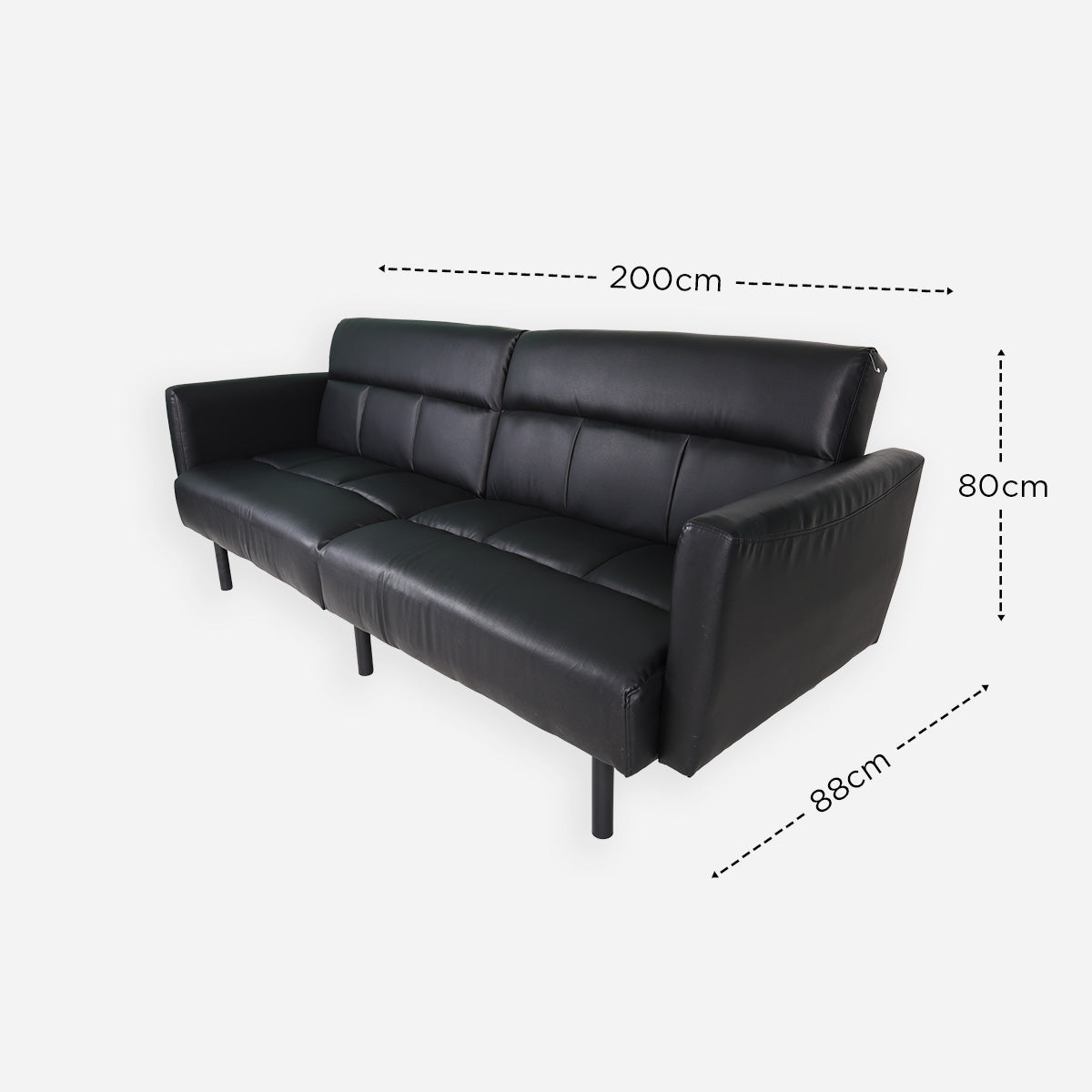 Magic 3-Seater Sofabed - Black