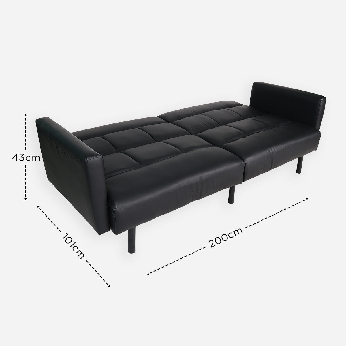 Magic 3-Seater Sofabed - Black