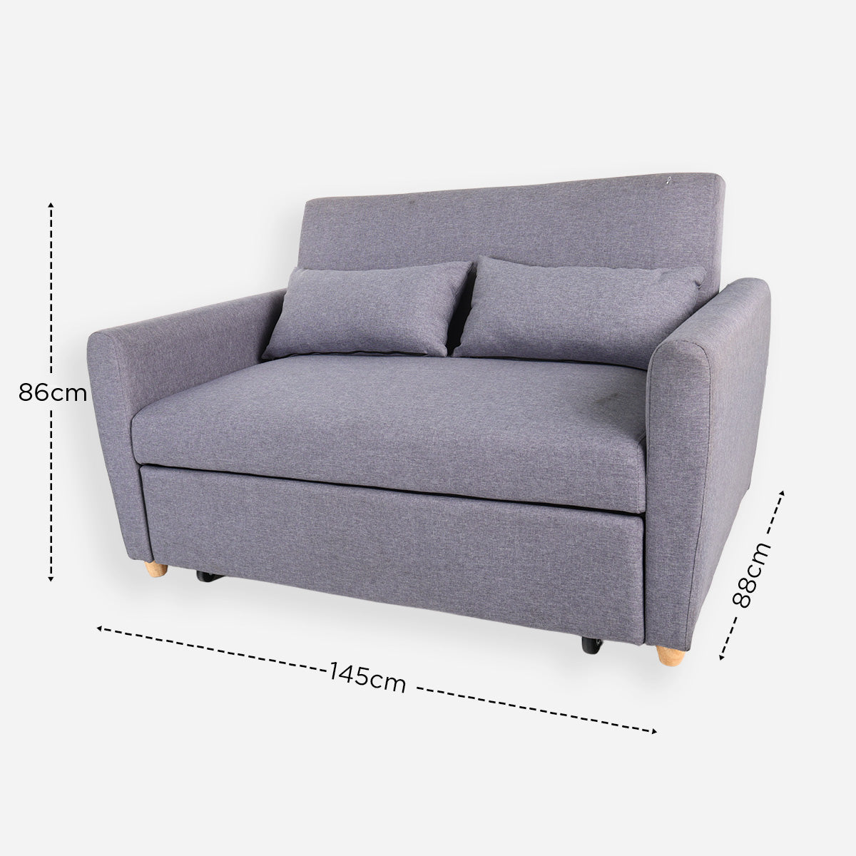 Magnify 2-Seater Sofabed - Light Gray