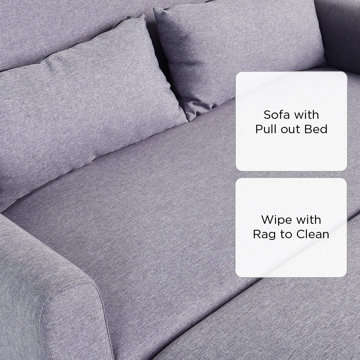 Magnify 2-Seater Sofabed - Light Gray