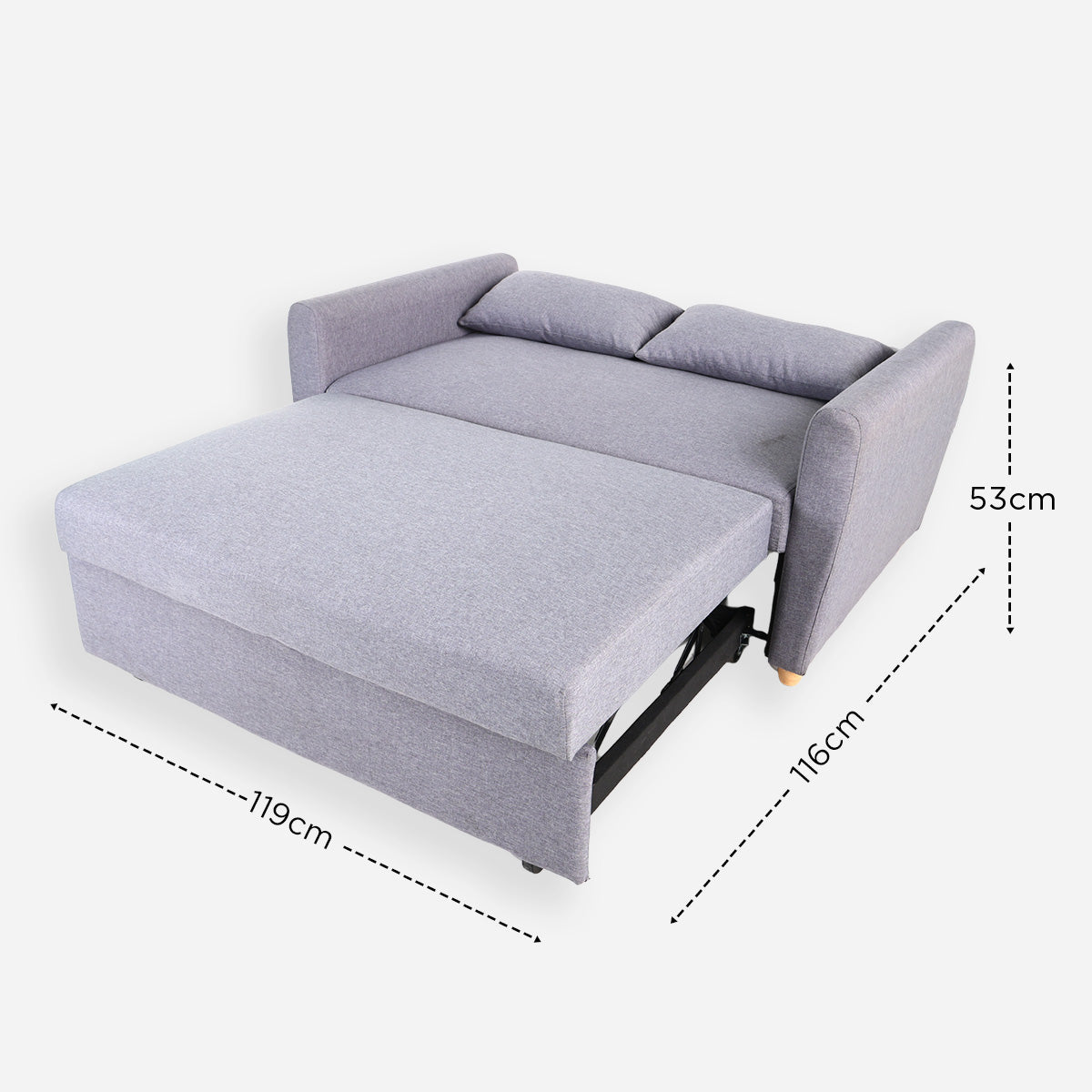 Magnify 2-Seater Sofabed - Light Gray