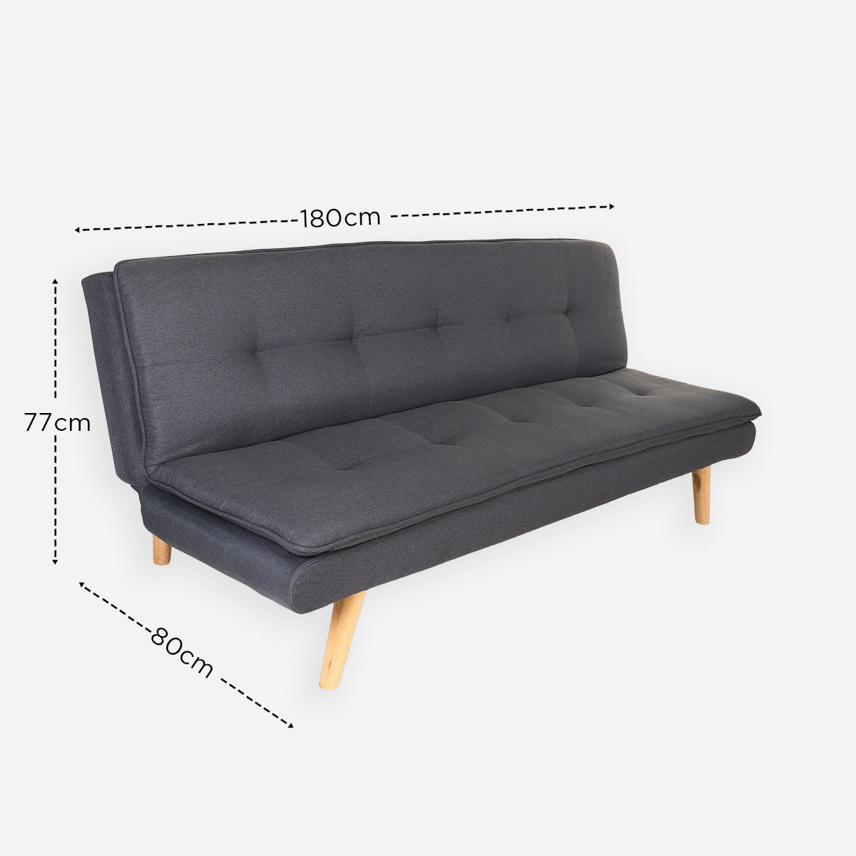 Marble 3-Seater Sofabed - Gray