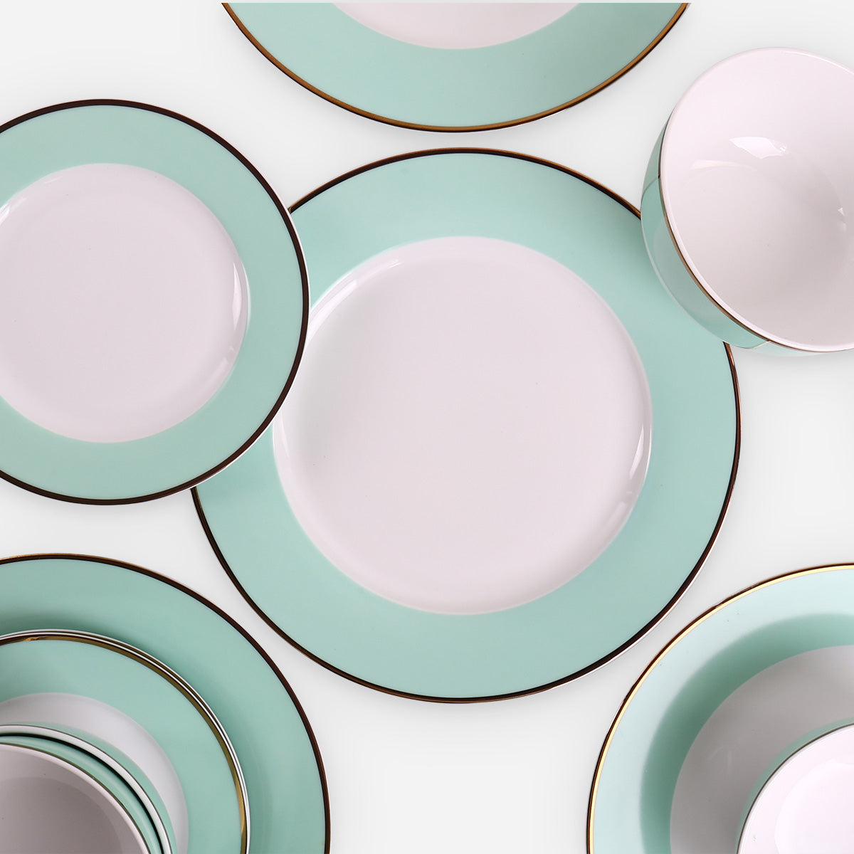 Martha Stewart 12-Piece Gracie Dinner Set - Blue