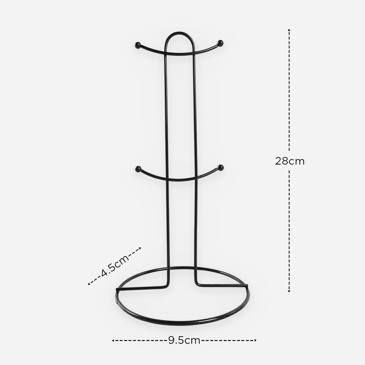 Masflex 4-Piece CS2 Printed Mugs with Rack - 12oz