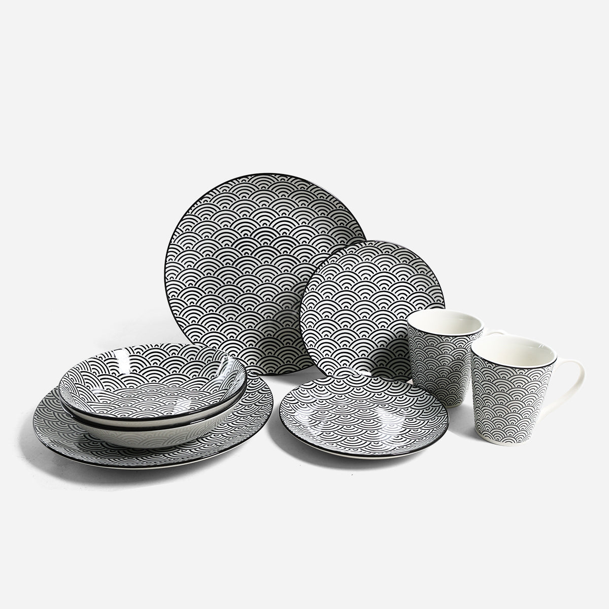 Masflex Dinnerware Set of 8 - Wavy