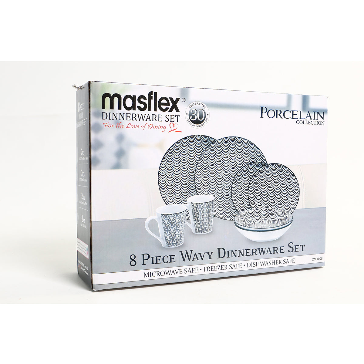 Masflex Dinnerware Set of 8 - Wavy