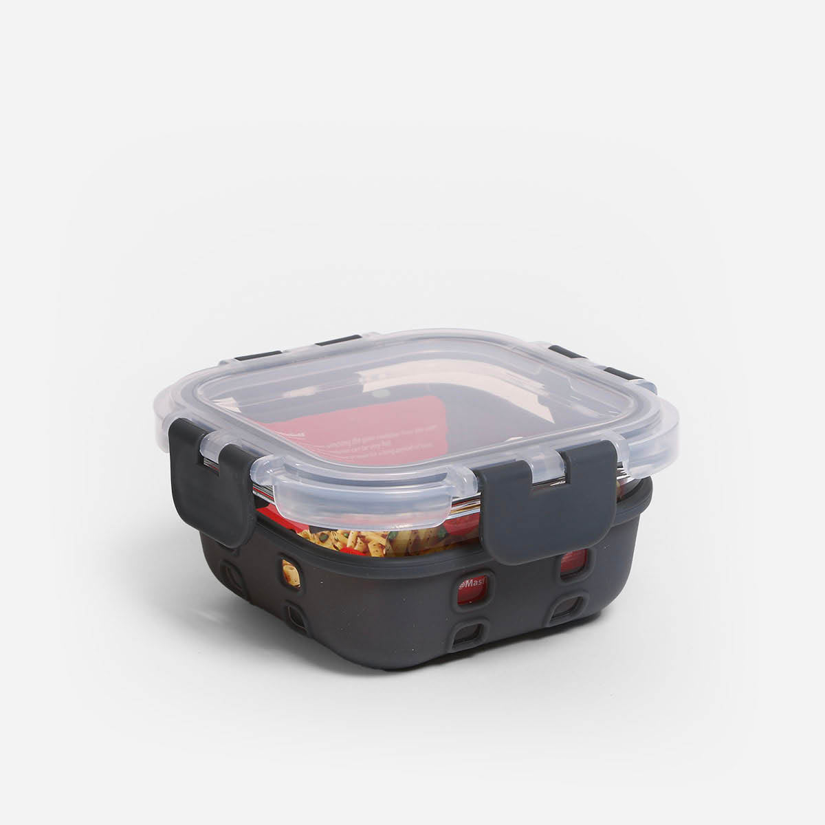 Masflex Square Glass Food Container With Silicone - 320ml