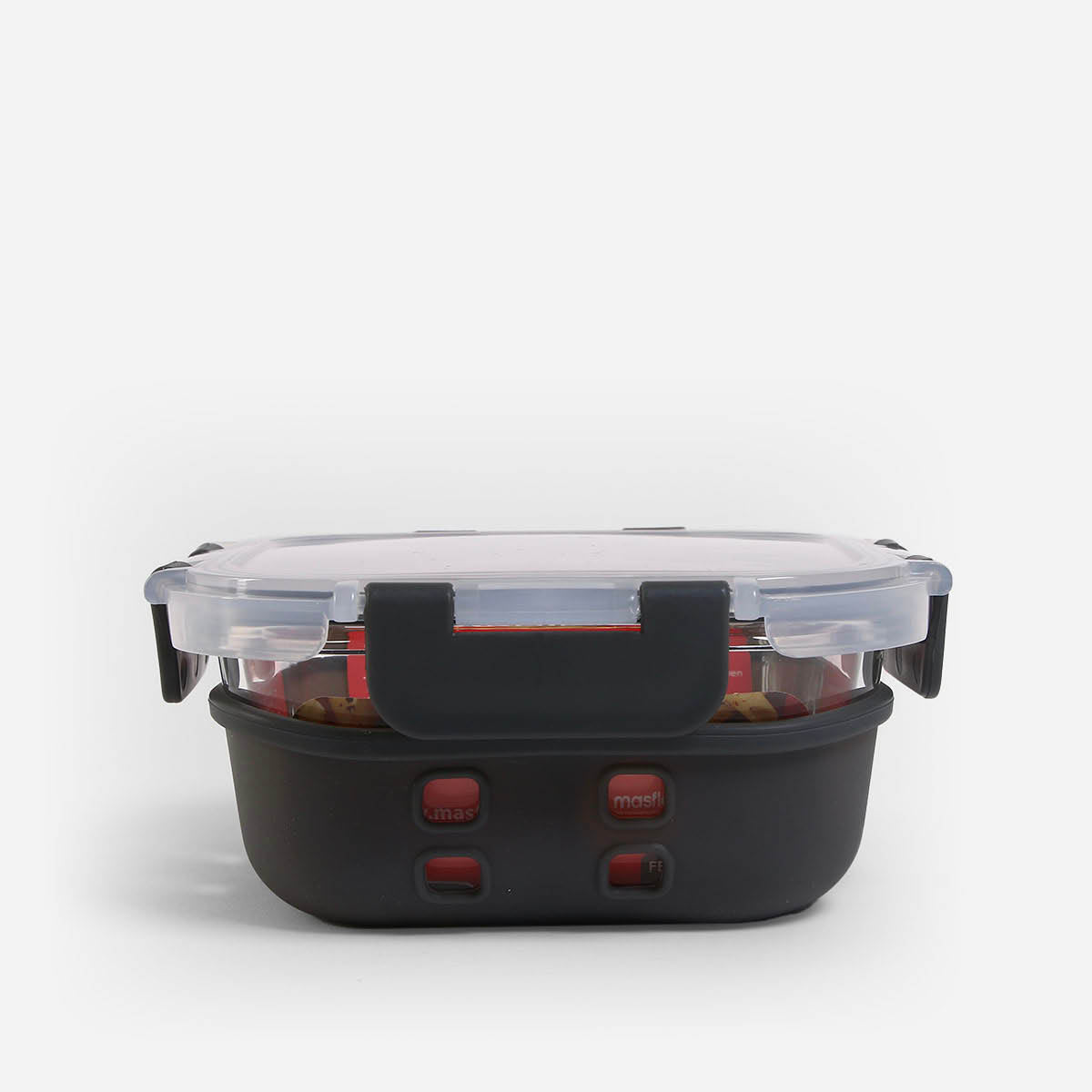 Masflex Square Glass Food Container With Silicone - 520ml