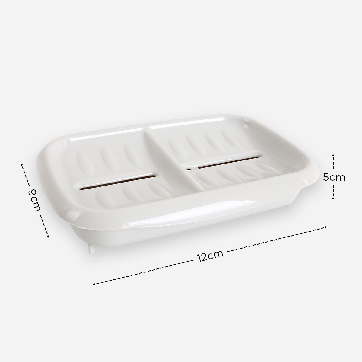 Megabox Soap Case Double (Off White) - 12cm
