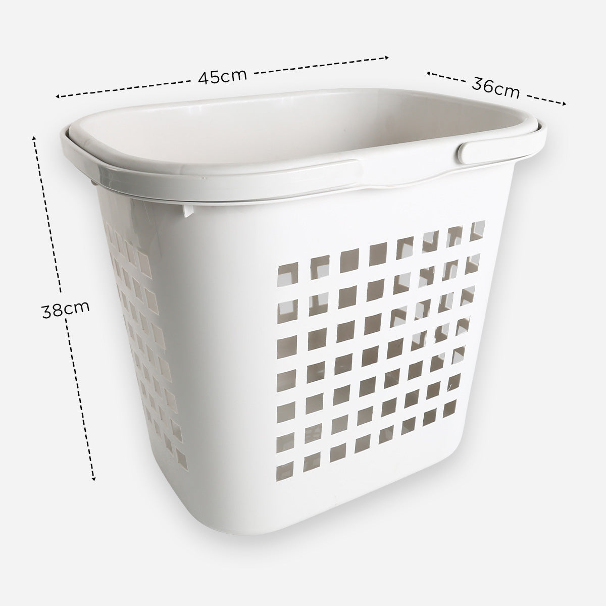 Megabox Laundry Basket with Handle (Off White) - 40L