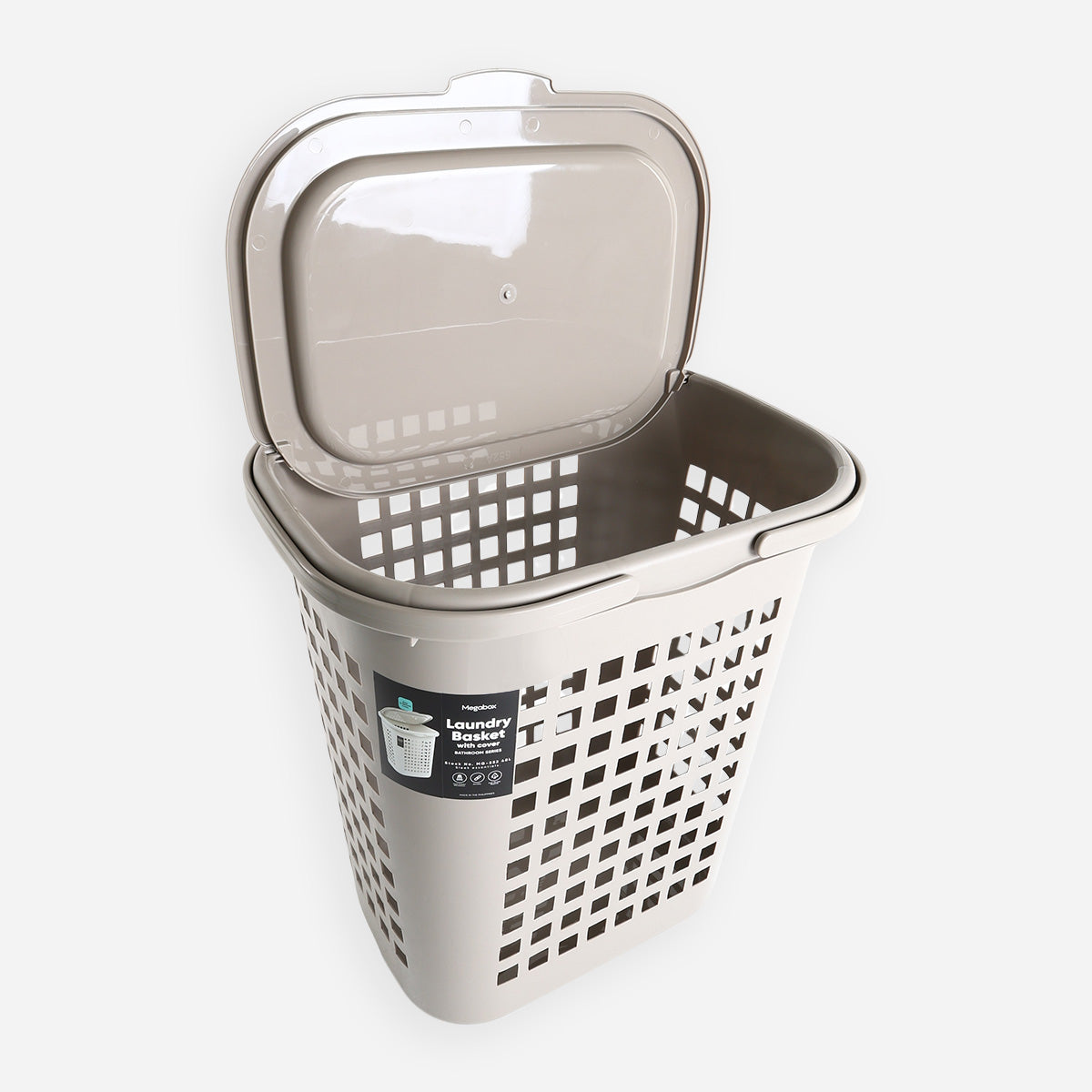 Megabox Laundry Basket with Handle (Ash Gray) - 48L