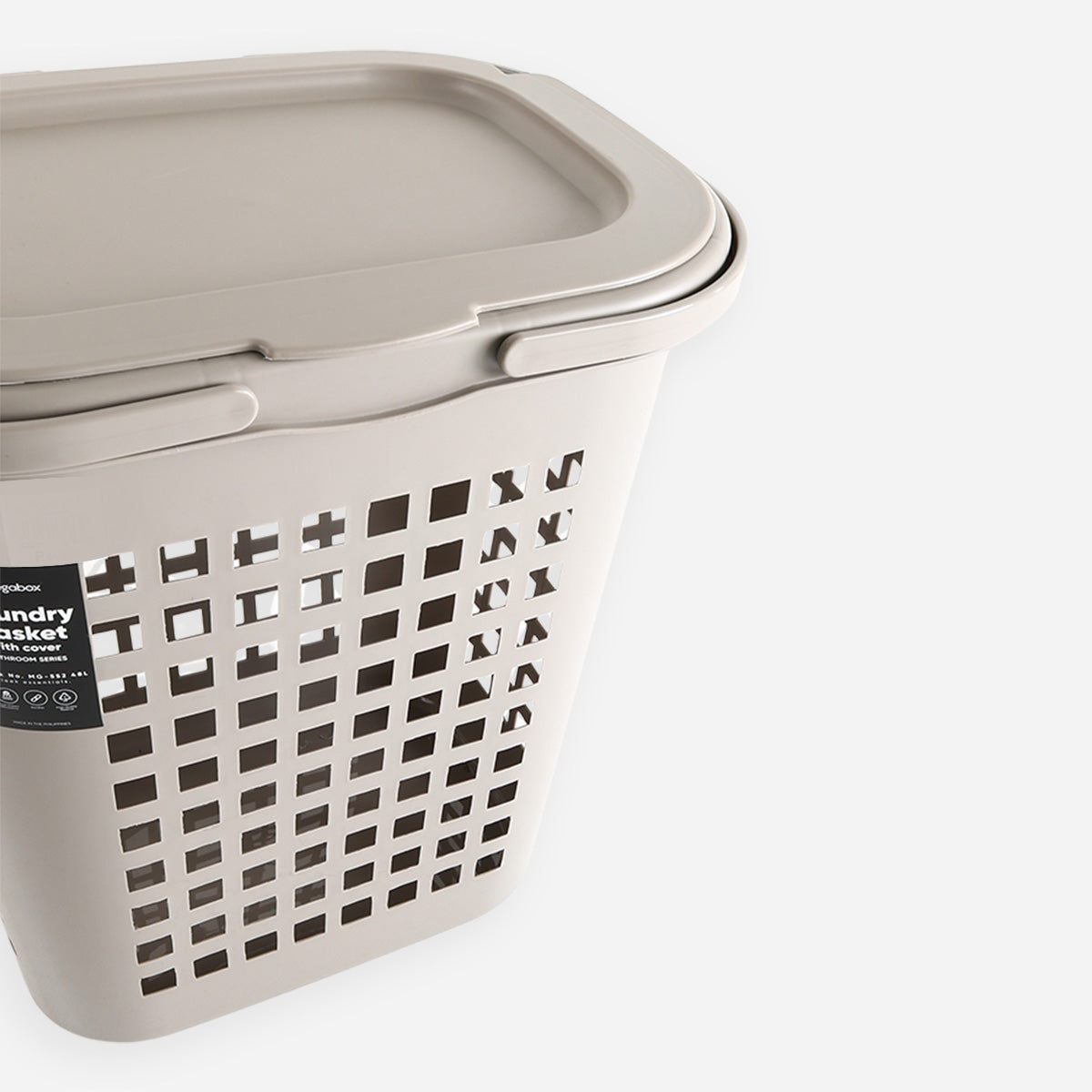 Megabox Laundry Basket with Handle (Ash Gray) - 48L