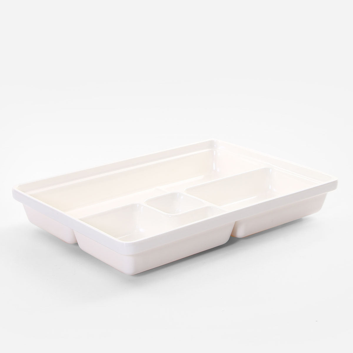 Melawares Plain Ivory Bento Box - 10in