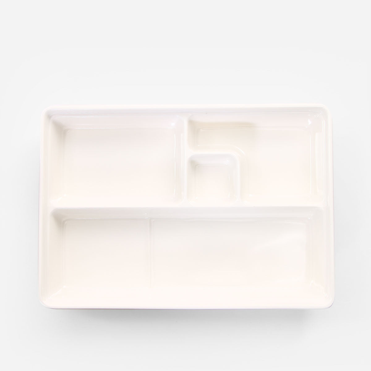 Melawares Plain Ivory Bento Box - 10in
