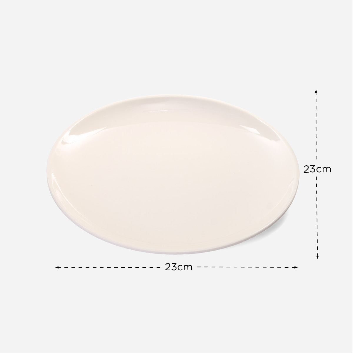 Melawares Cream Round Dinner Plate (BC00009) - 9in