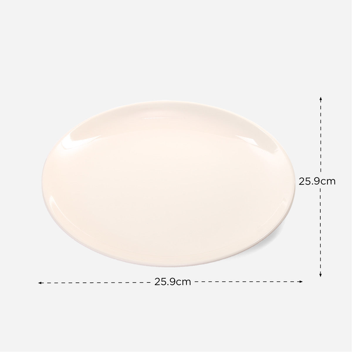 Melawares Cream Round Dinner Plate (BC00010) - 10in