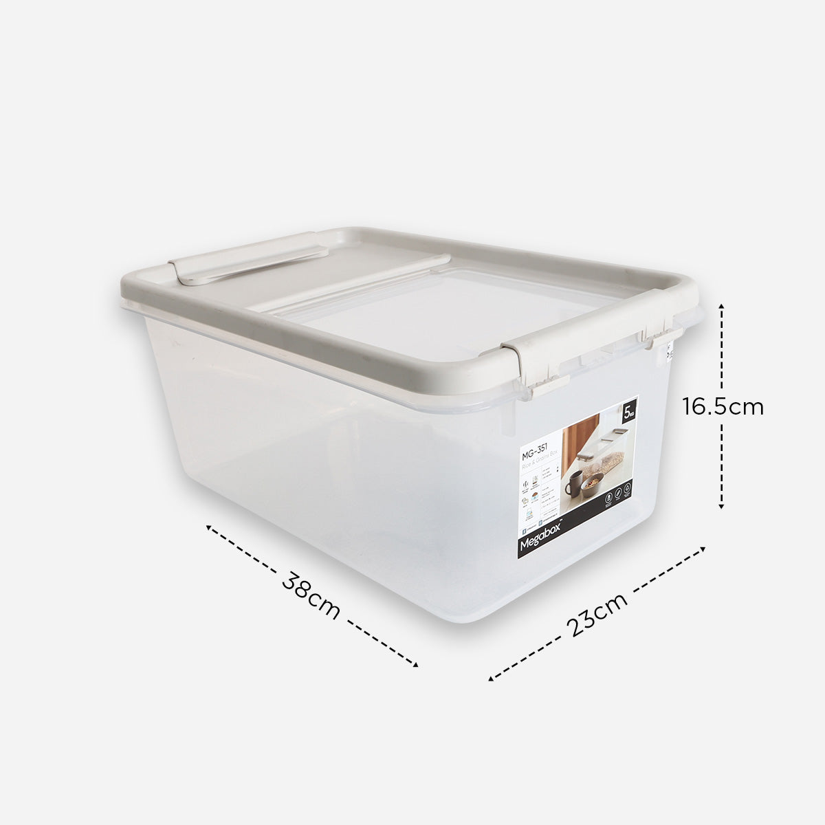 Megabox Rice Grains Box (Off White) - 5kg