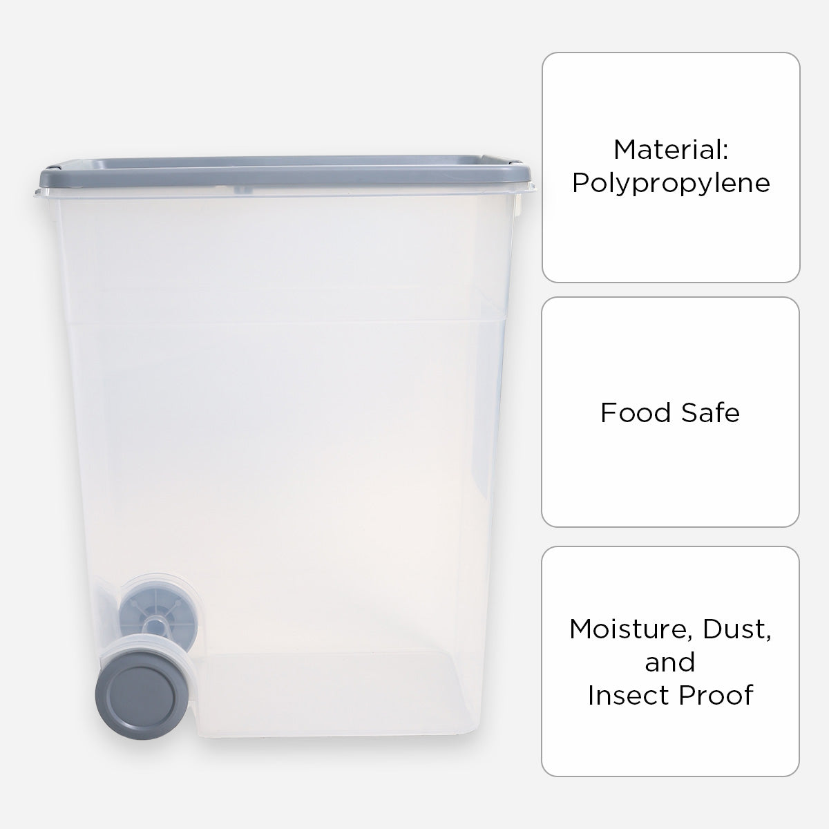 Megabox Rice Grains Box (Blue Gray) - 25kg