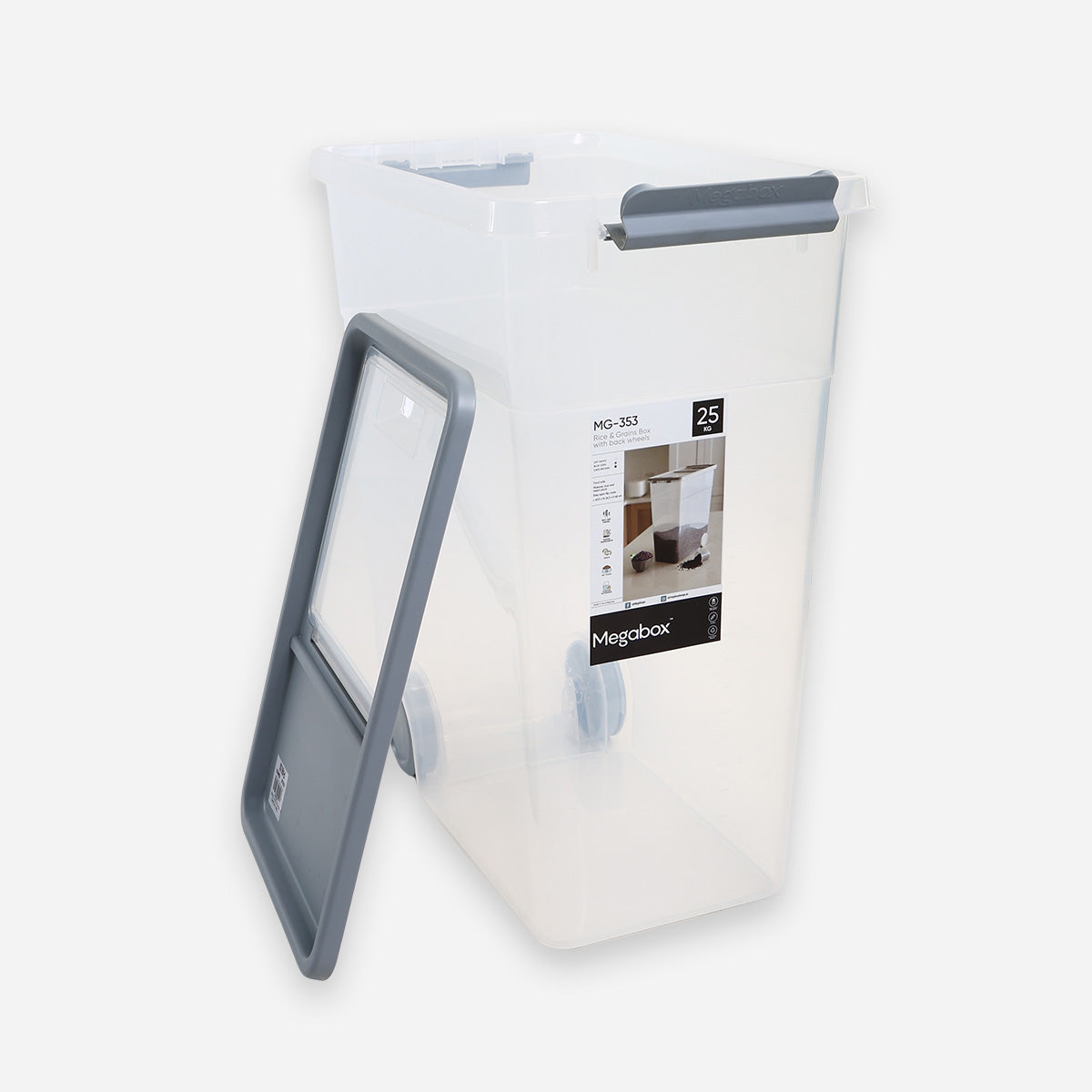 Megabox Rice Grains Box (Blue Gray) - 25kg