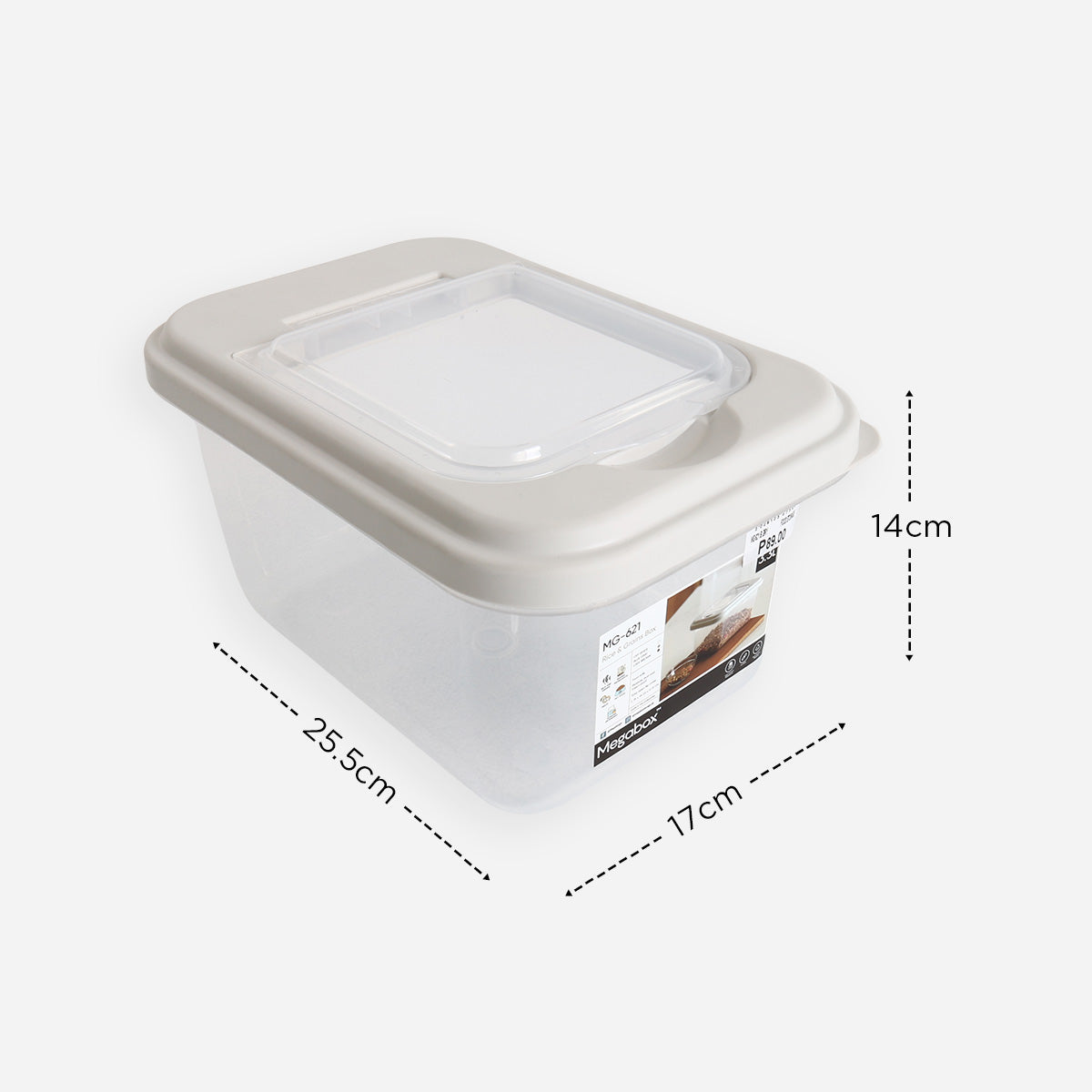 Megabox Food Storage Box (Off White) - 3.3L