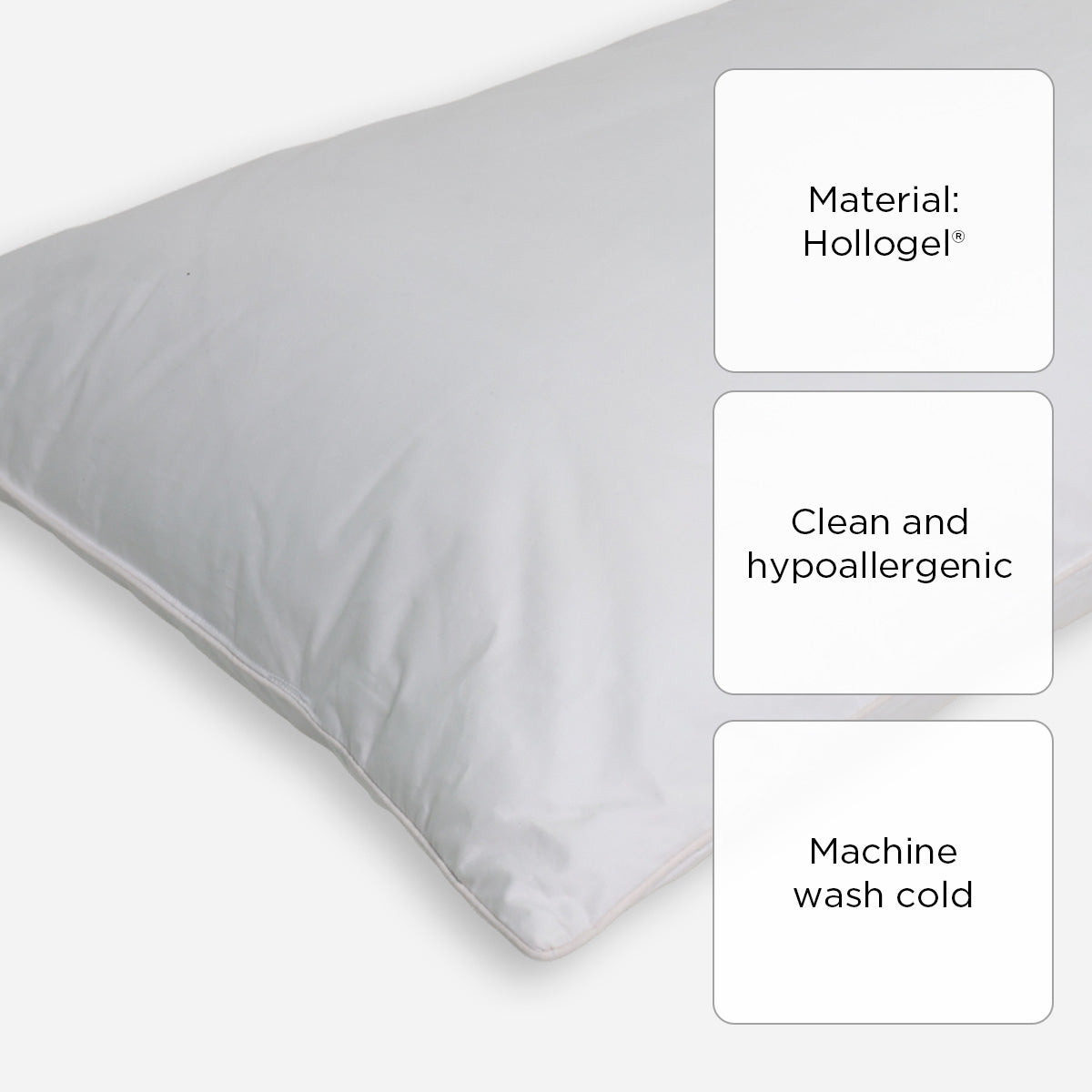 Mr. Big Hollogel Pillow (White) - 18x28in