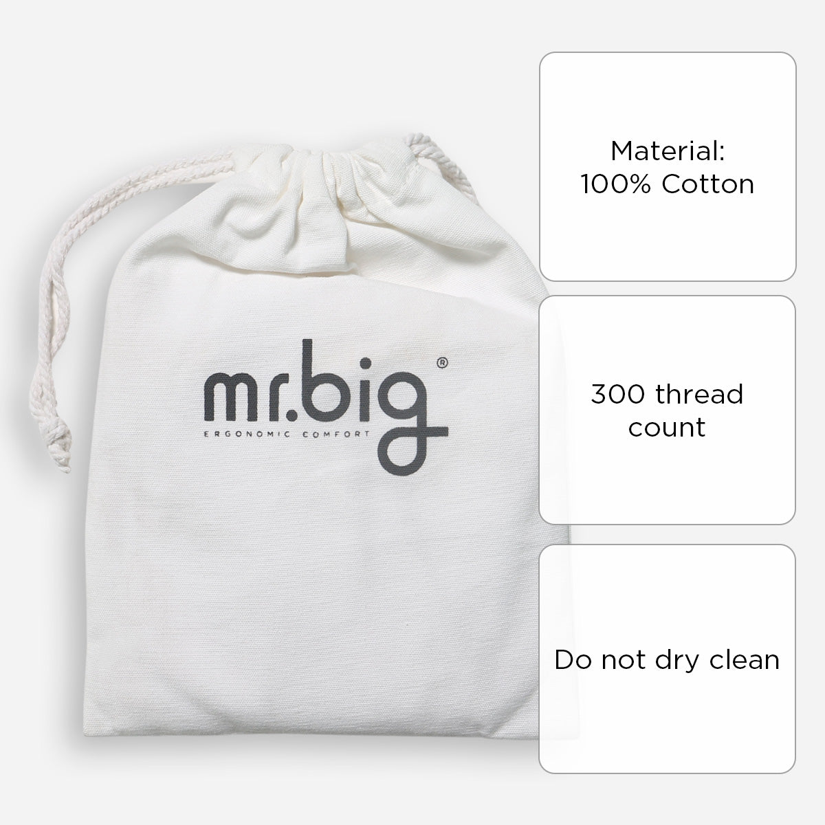 Mr. Big Jay Pillowcase - White