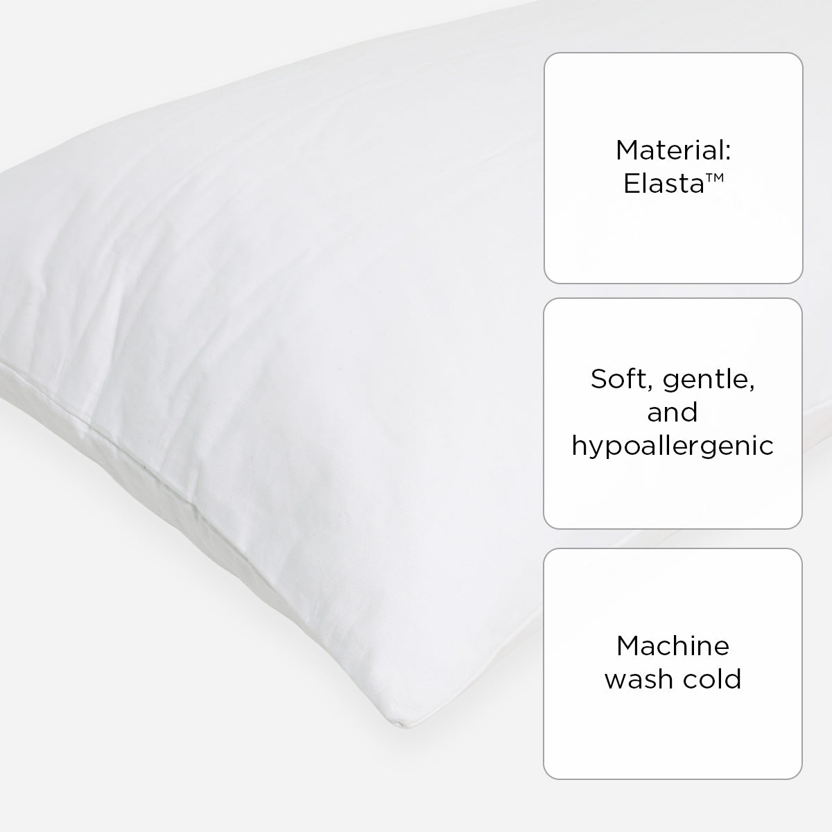 Mr. Big Junior Pillow (White) - 15x24in