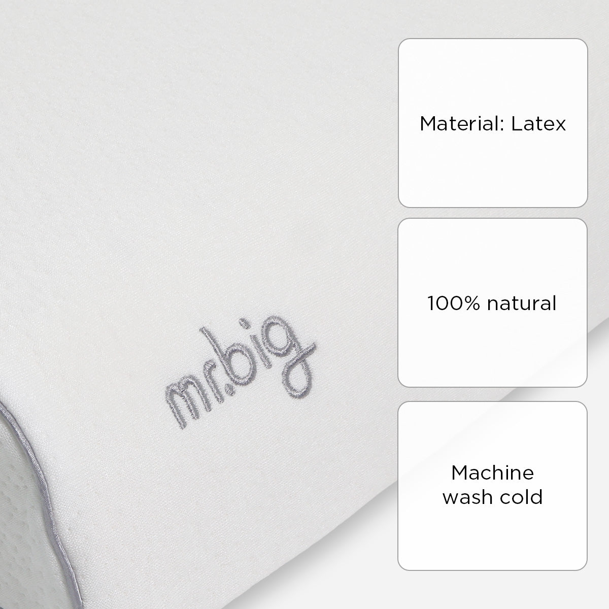 Mr. Big Latex Memory Pillow - White