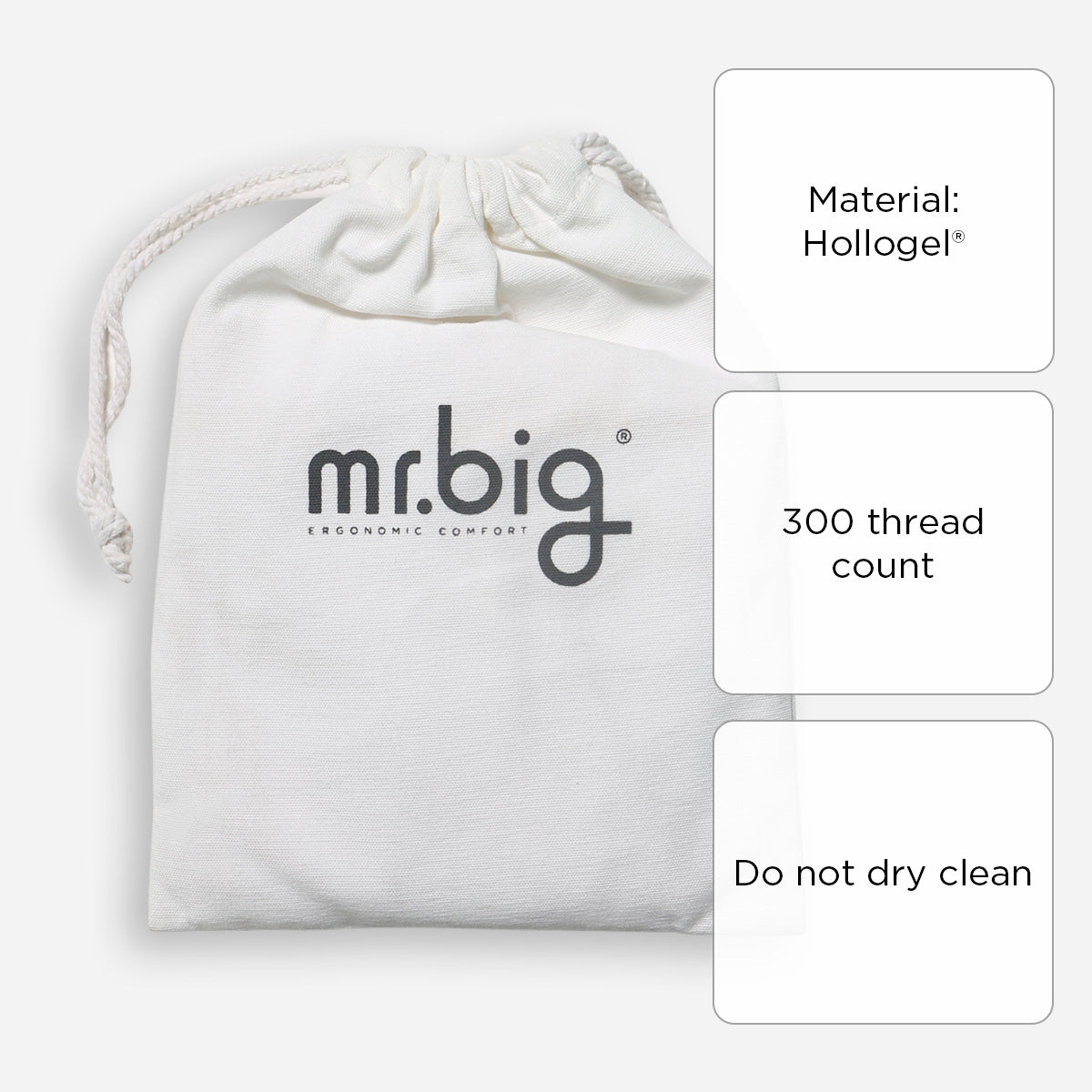 Mr. Big Seven Pillowcase - White