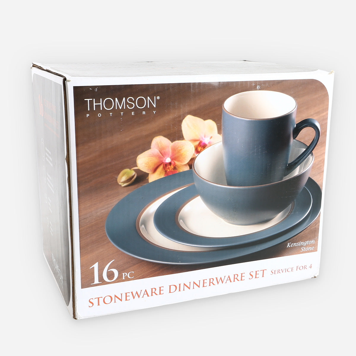 Multiple Choice 16-Piece Kensington Stone Dinner Set - Blue