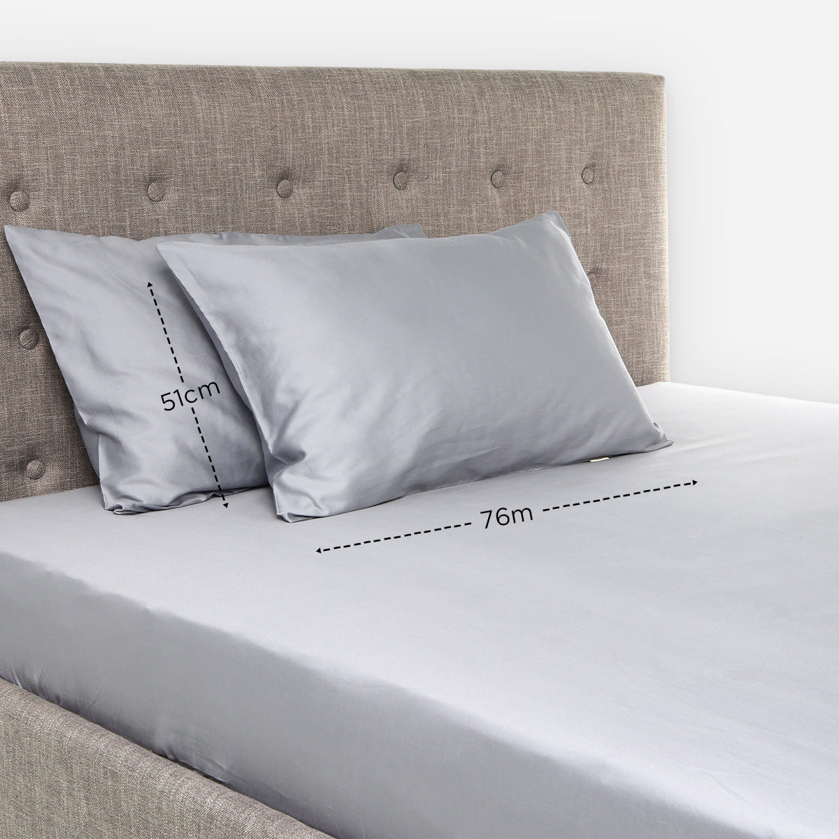 Martha Stewart 3-Piece Combed Cotton Sateen Bedsheet Set (Gray) - Queen