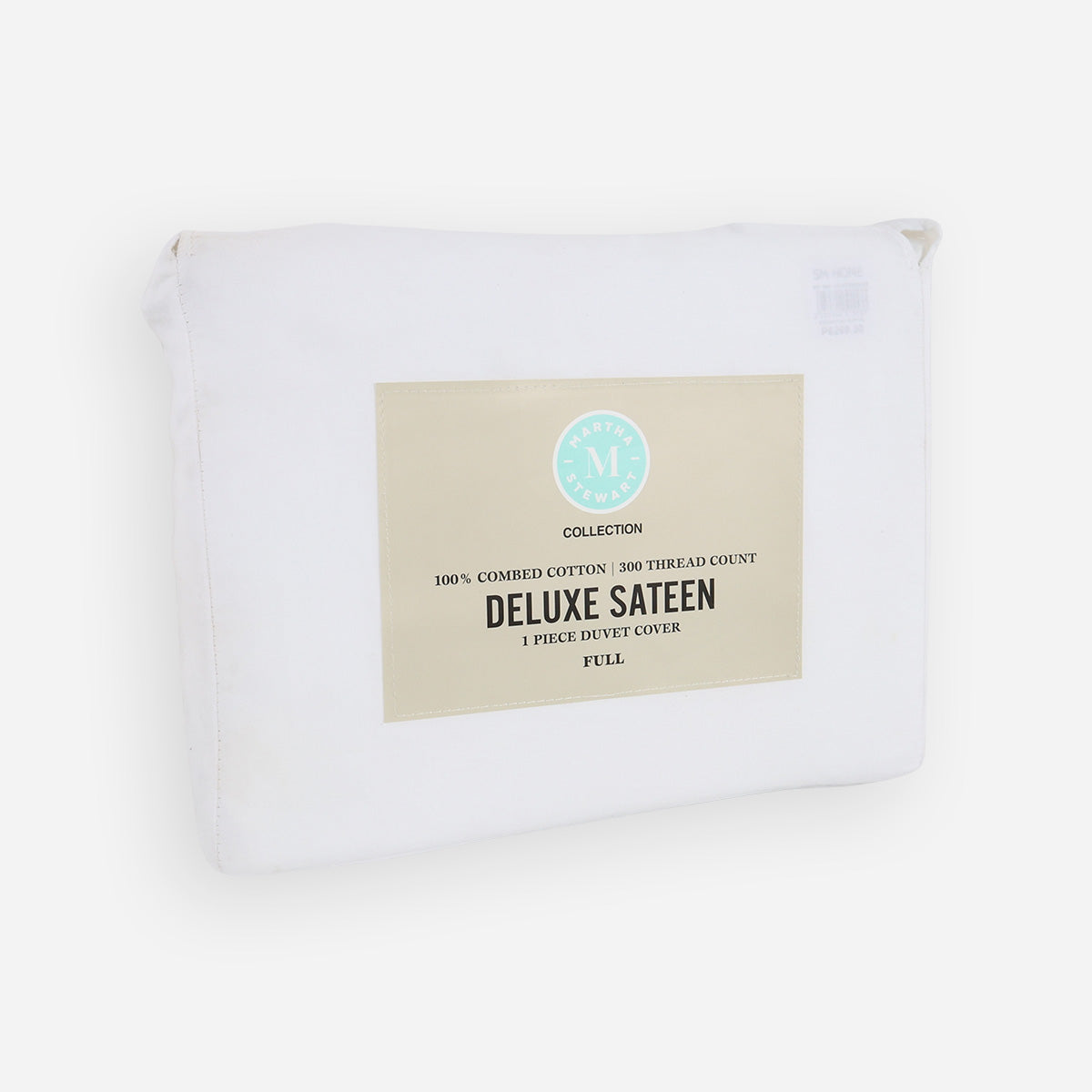 Martha Stewart 1-Piece Combed Cotton Sateen Duvet Cover (Bright White) - Full