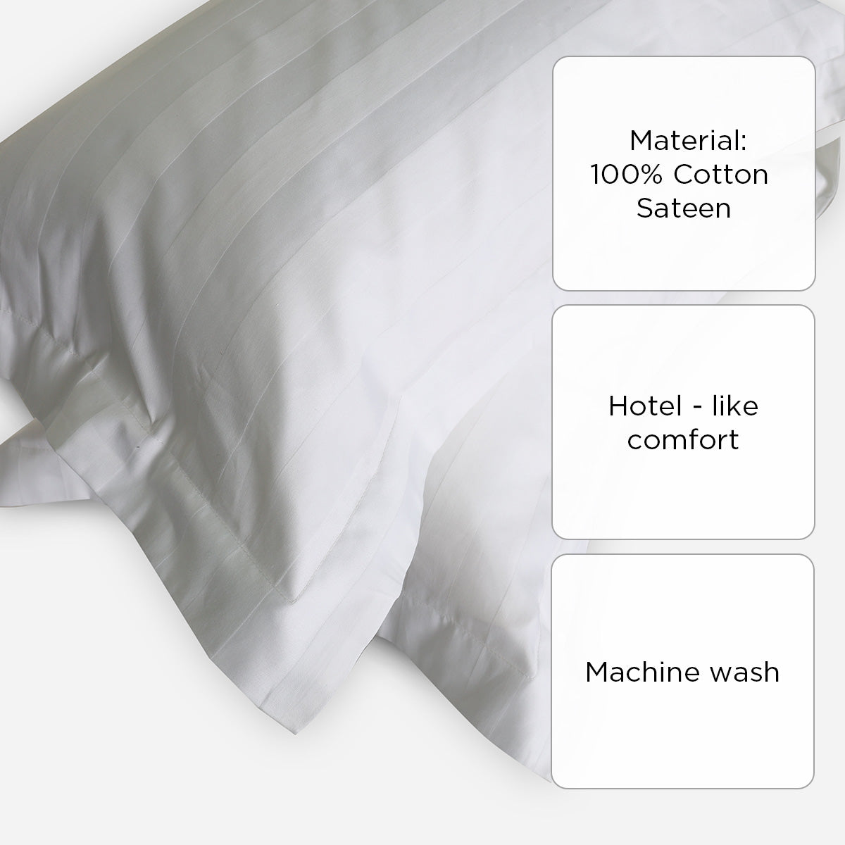 Ultima Linen Suite Collection Jacquard Mini Pillow Sham (White) - 14x22in