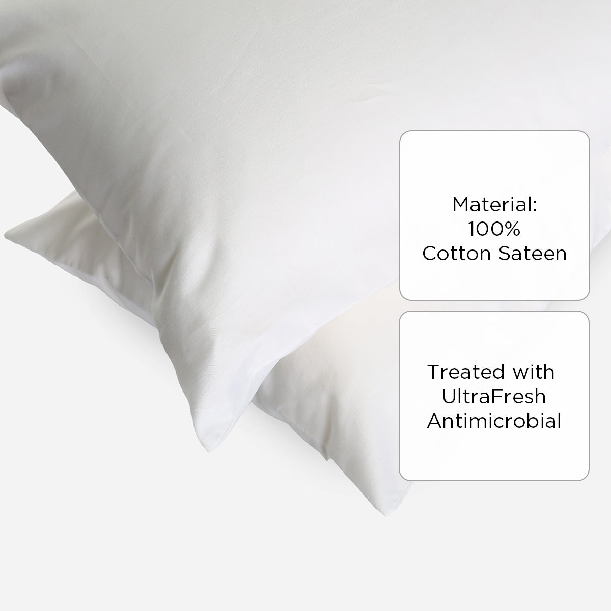 Ultima Linen Pearl Mini Pillowcase (White) - 14x22in