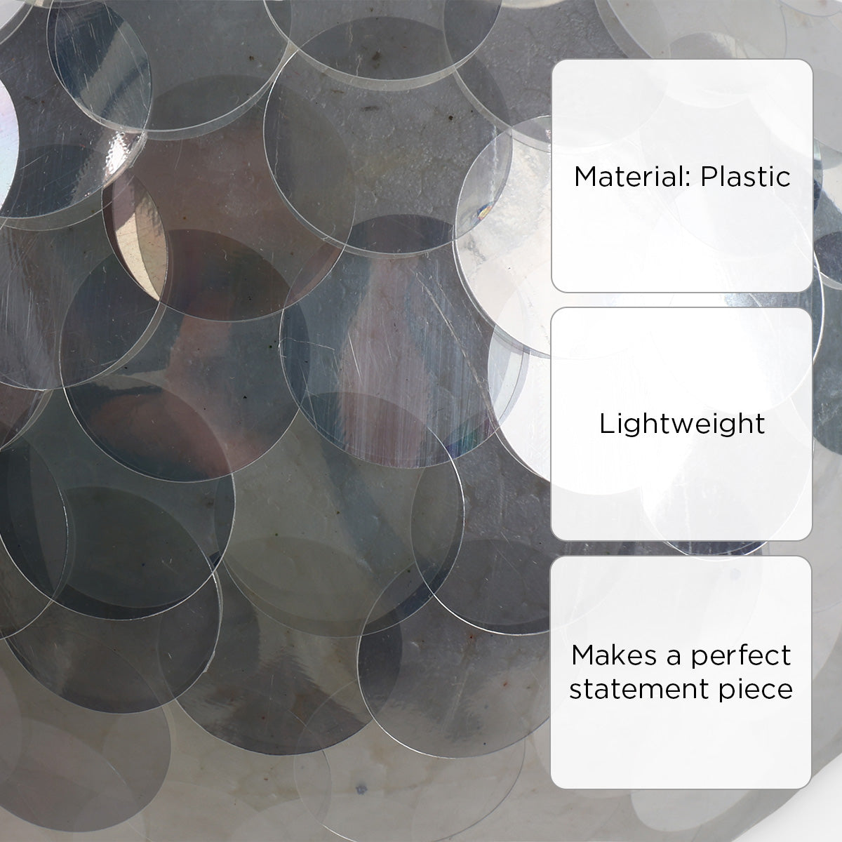 SM Home AT17381 20 Christmas Ball Fish Scale Single - Silver