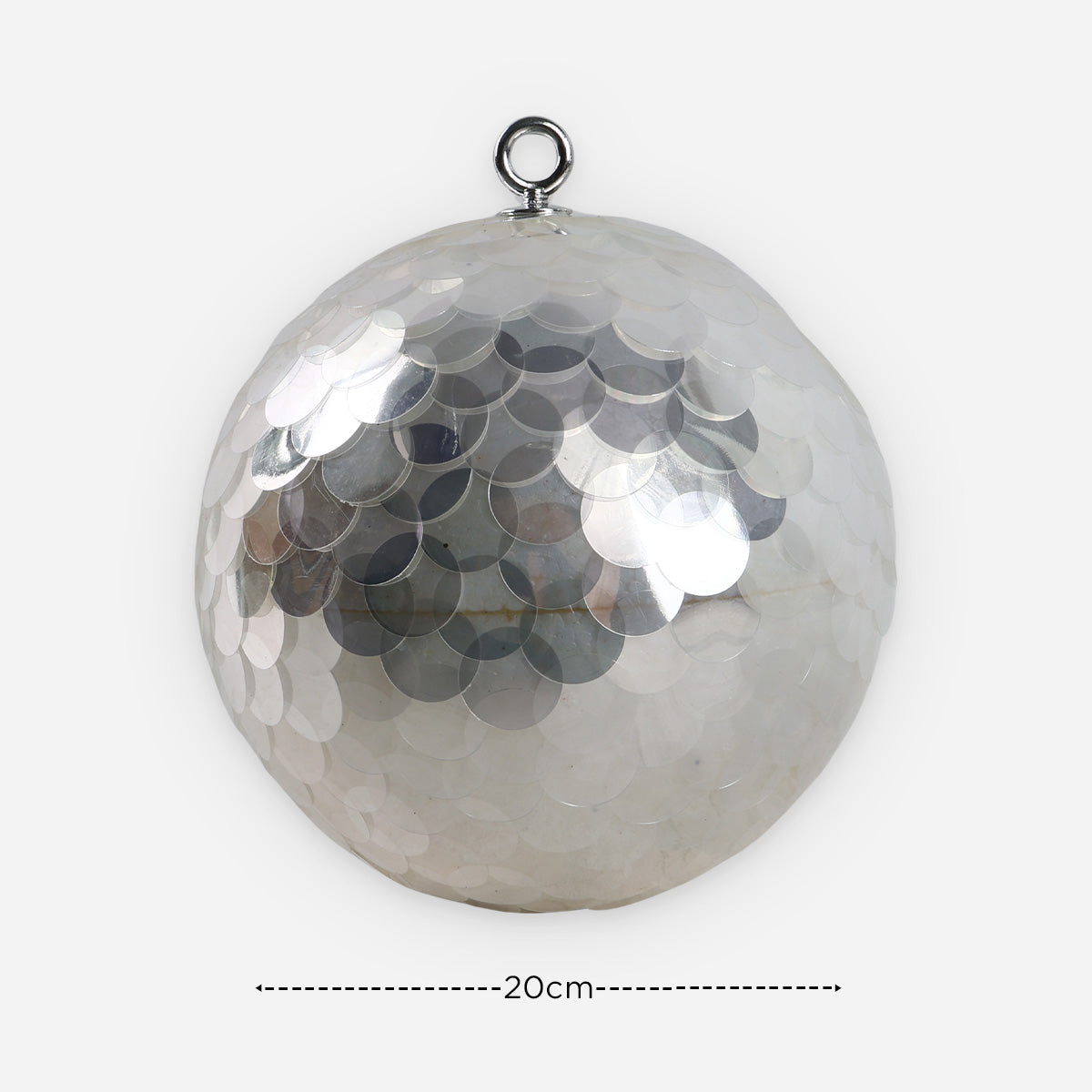 SM Home AT17381 20 Christmas Ball Fish Scale Single - Silver