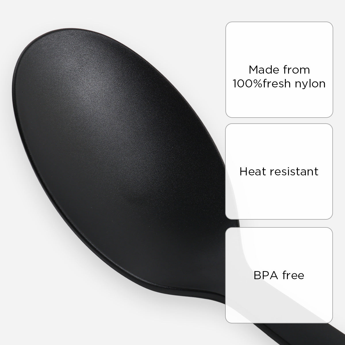 Metro Nylon Cooking Spoon - Black